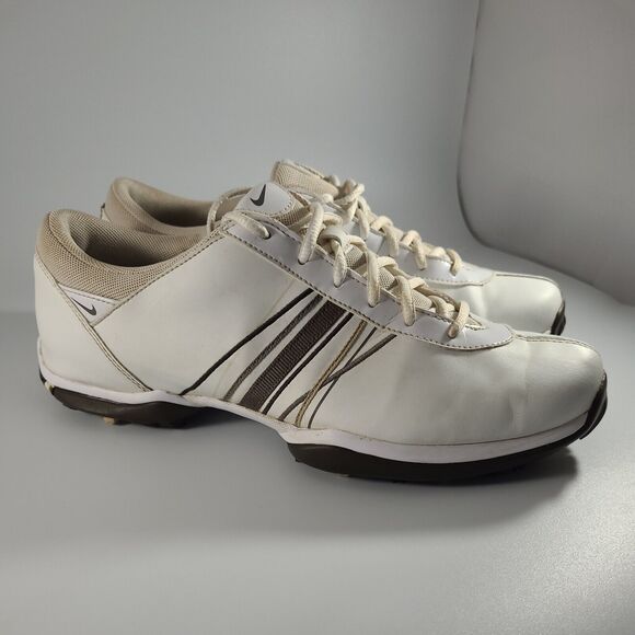 Nike 418355-122 White Brown Athletic Lace-Up Golf Cleats Women’s Size 7 - Picture 3 of 8